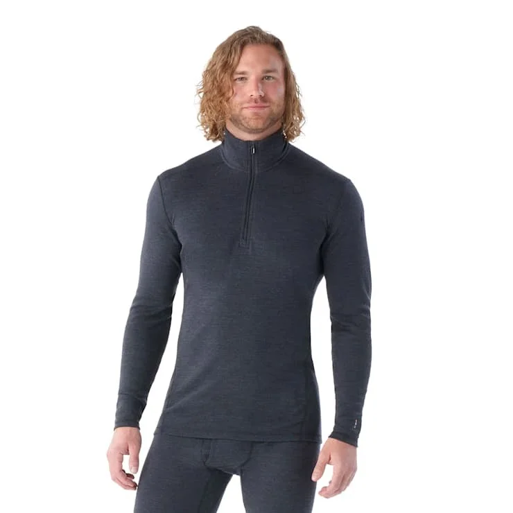 fishing nets for carp-Men's Classic Thermal Merino Base Layer 1/4 Zip