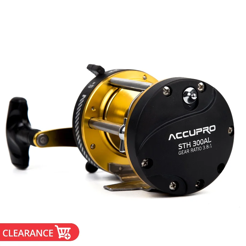 fishing reels for women-5BB 3.8:1 RIGHT Hand Drum Trolling Boat Fishing Reel Baitcasting Roller Round Saltwater Fishing Reel