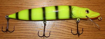 fishing rod sensitivity-NEW 10" Hard Wood Musky Muskie Lure - Pike Style Yellow