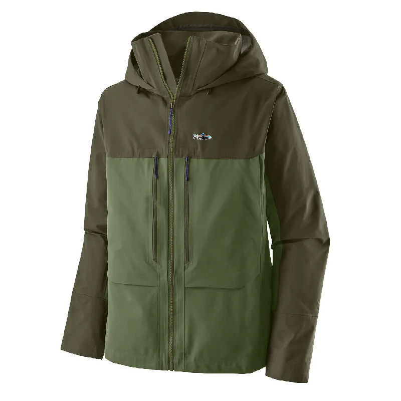 fishing boats for kids-Patagonia Swiftcurrent Wading Jacket Terrain Green