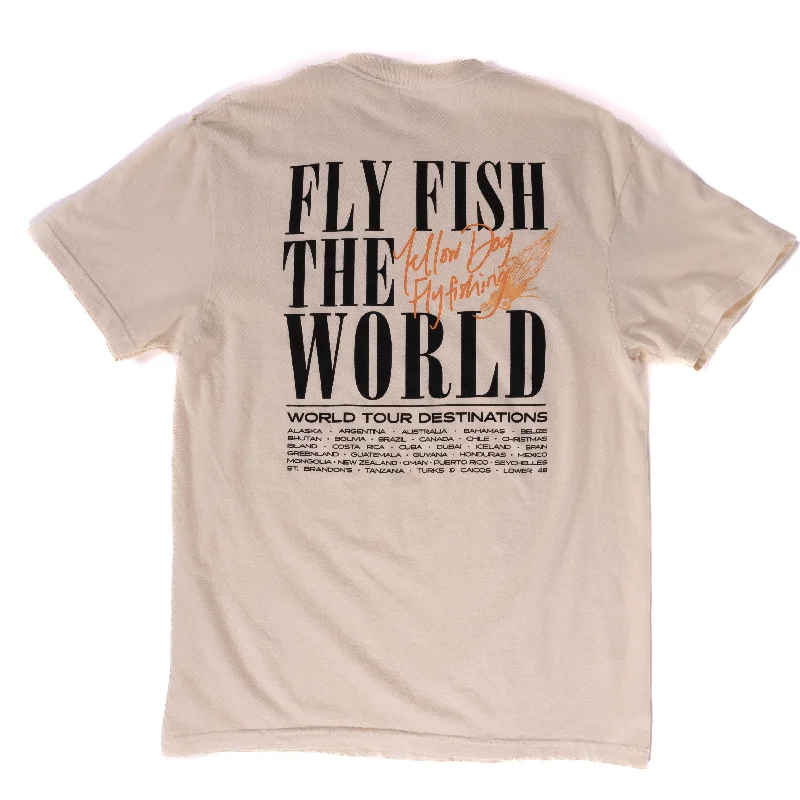 fishing rod holders for home-Fly Fish the World Tour T-Shirt