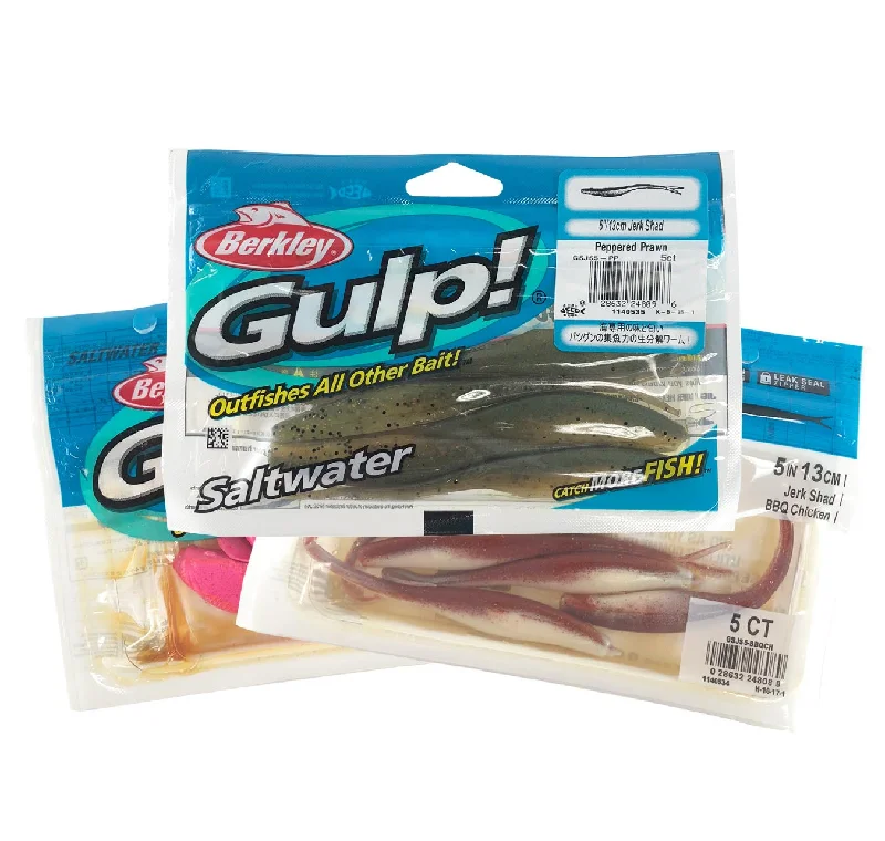 artificial lures for truck fishing-Berkley Gulp Flathead Soft Plastics Pack