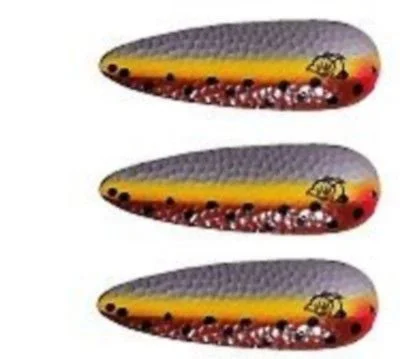 fishing gloves for women trolling-Three Eppinger Buel Spinner 1/0 Brown Trout Fishing Lure 7/8 oz 5" 91H-7