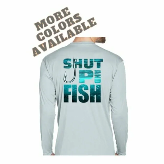 fishing knots for women-Sea Gear Outfitters - Shut Up and Fish Sun Shirt Long Sleeve