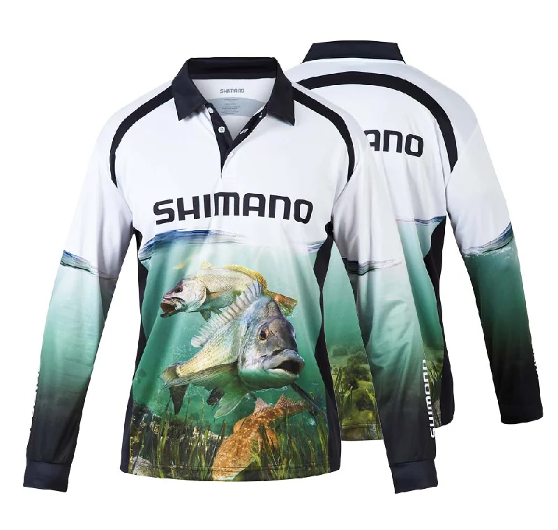 fishing tackle for ice fishing-Shimano Estuary Tri Species Fishing Shirt