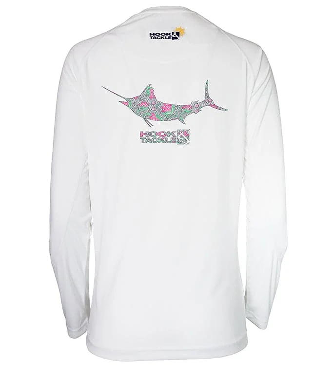 fishing gloves for summer-Women's Marlin Lace L/S UV Fishing Shirt