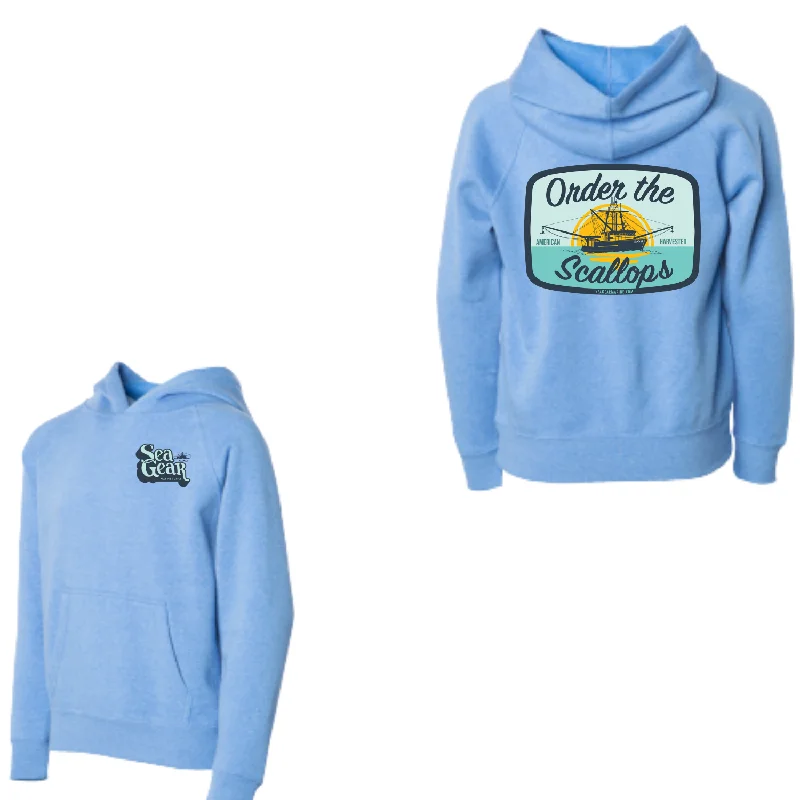 spinning reels for fishing-Sea Gear - Kids Order The Scallops Hoodie