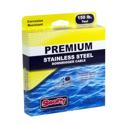 fishing hooks for heavy fish-Scotty Premium Stainless Steel Replacement Downrigger Cable