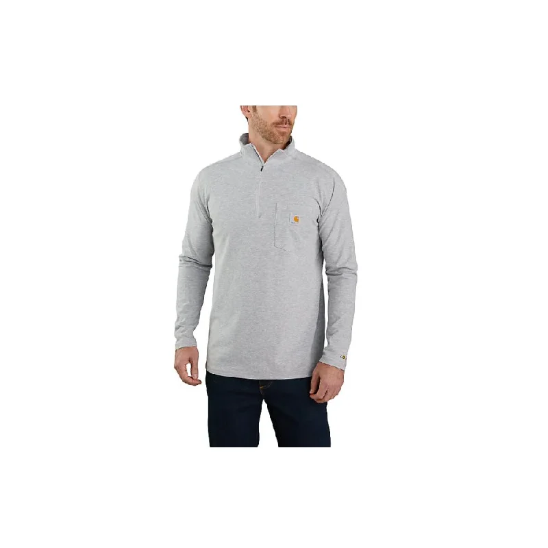 fishing reels for spinning-Carhartt - Men's Force Relaxed Fit Midweight Long-Sleeve Quarter-Zip Mock-Neck T-Shirt