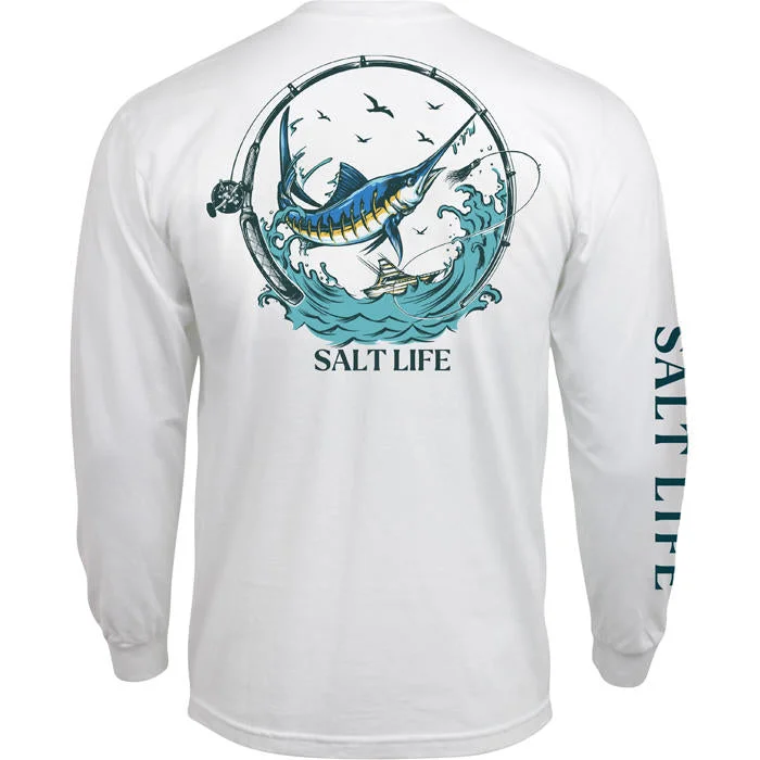 fishing rod holders for saltwater-Salt Life Getting Bent LS Shirt